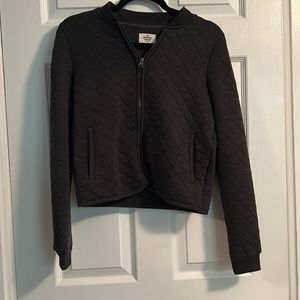 COPY - Marine Layer Dark Grey Quilted Bomber Jacket